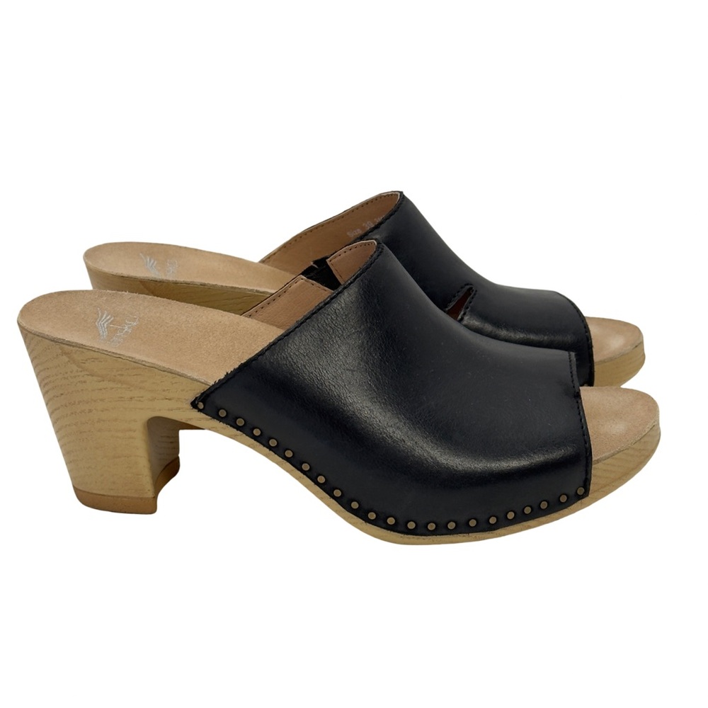 Dansko Tandi Napa Black Leather Slide Sandals